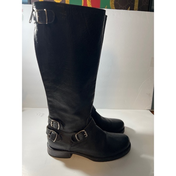 Frye Black Leather Women's Boots - Picture 4 of 7